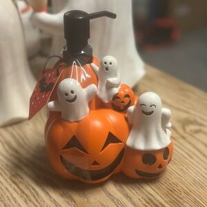 Marshalls Halloween Pumpkin and Ghost Soap Dispenser - Orange and White